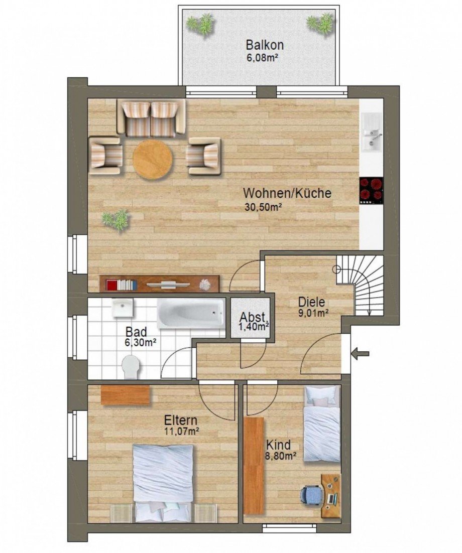 OG Maisonettewohnung Oldenburg