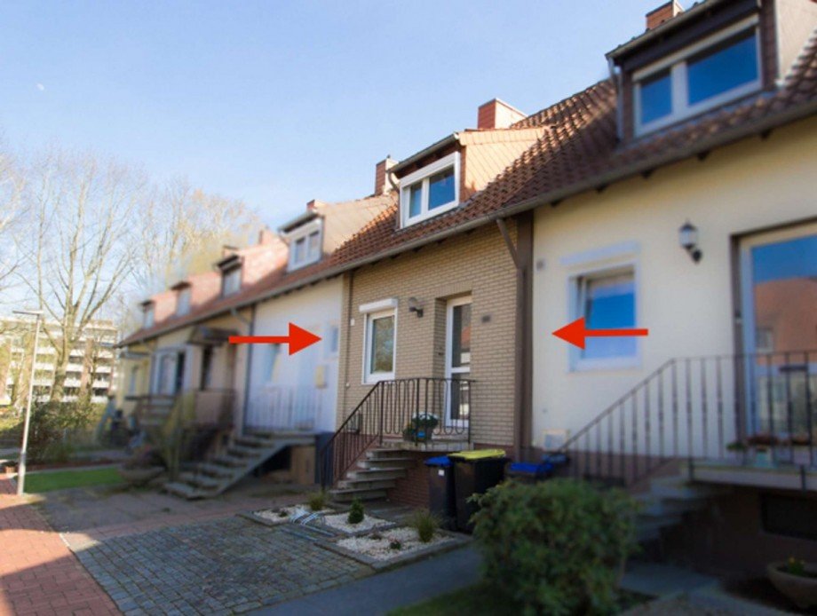 Hauseingangsbereich Reihenmittelhaus Bremen