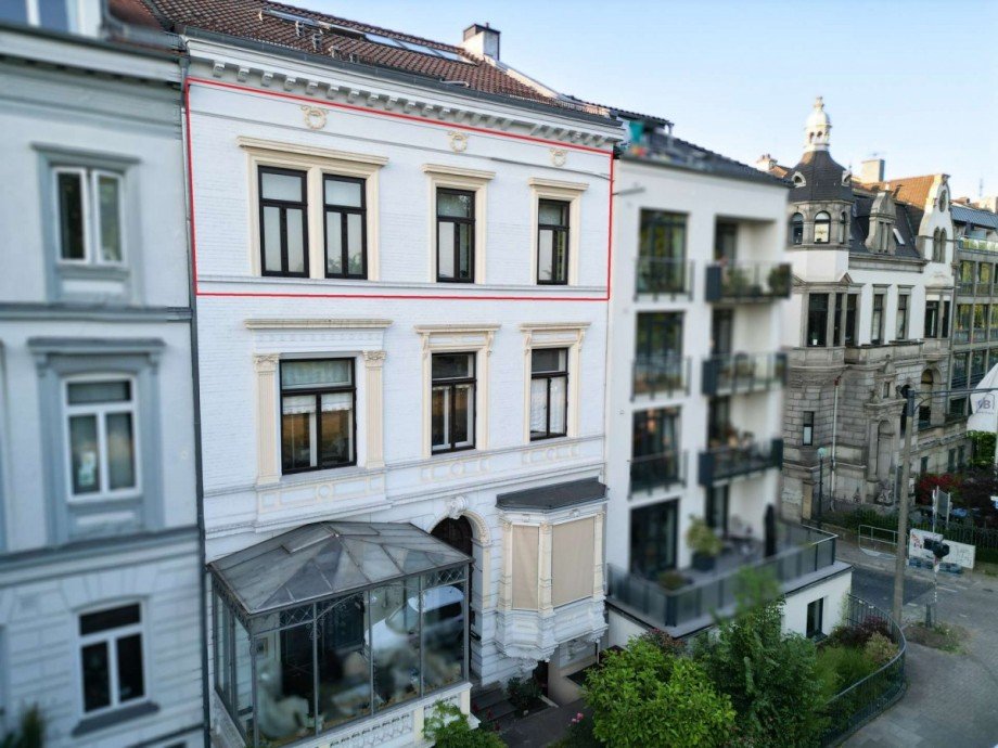 Vorderansicht und die Umgebung Etagenwohnung Bremen