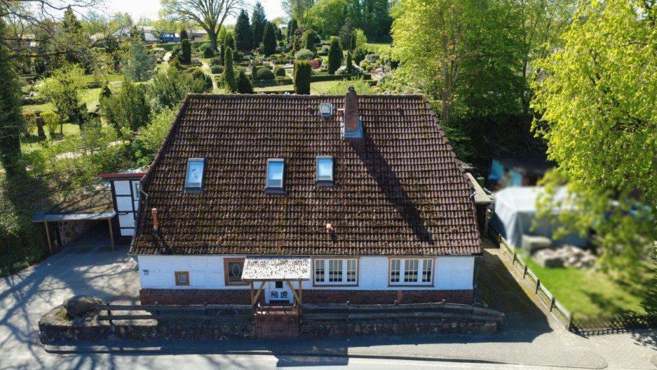 Forderansicht Drohne Zweifamilienhaus Harsefeld