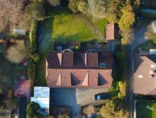 Vogelperspektive Moderne Erdgeschosswohnung mit Terrasse und vielen Extras