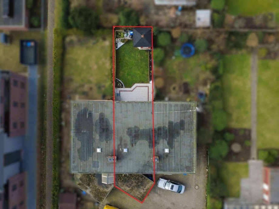 Grundst�ck Vogelperspektive Reihenmittelhaus Bad Zwischenahn