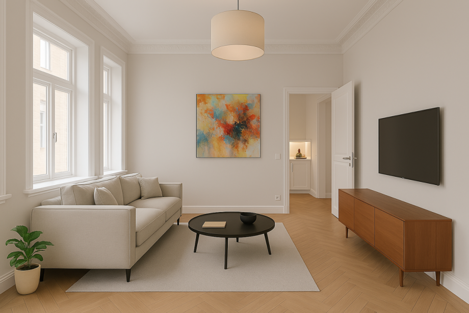 Wohnzimmer 2/2 Etagenwohnung Bremen