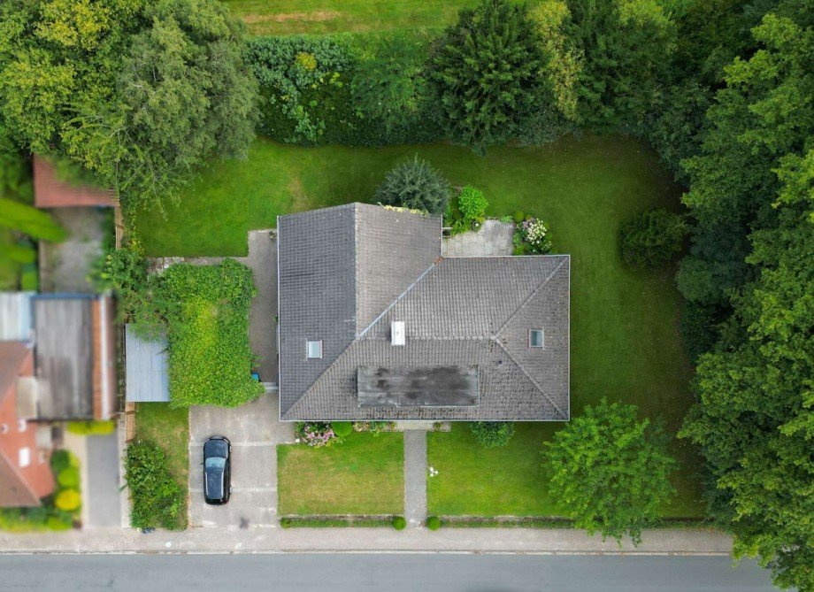 Vogelperspektive Einfamilienhaus Uplengen