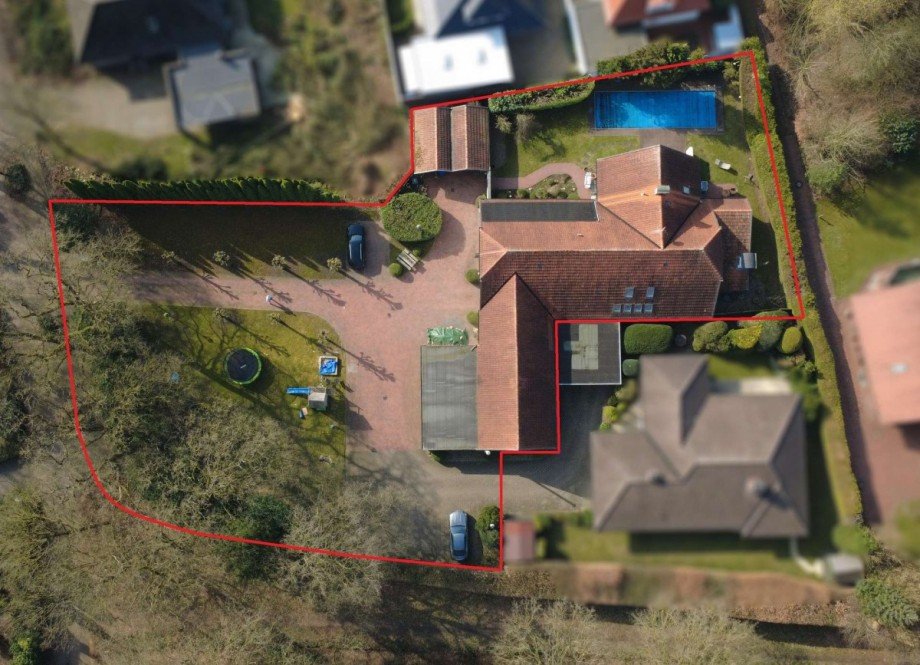 Grundst�ck aus der Vogelperspektive Einfamilienhaus Oldenburg