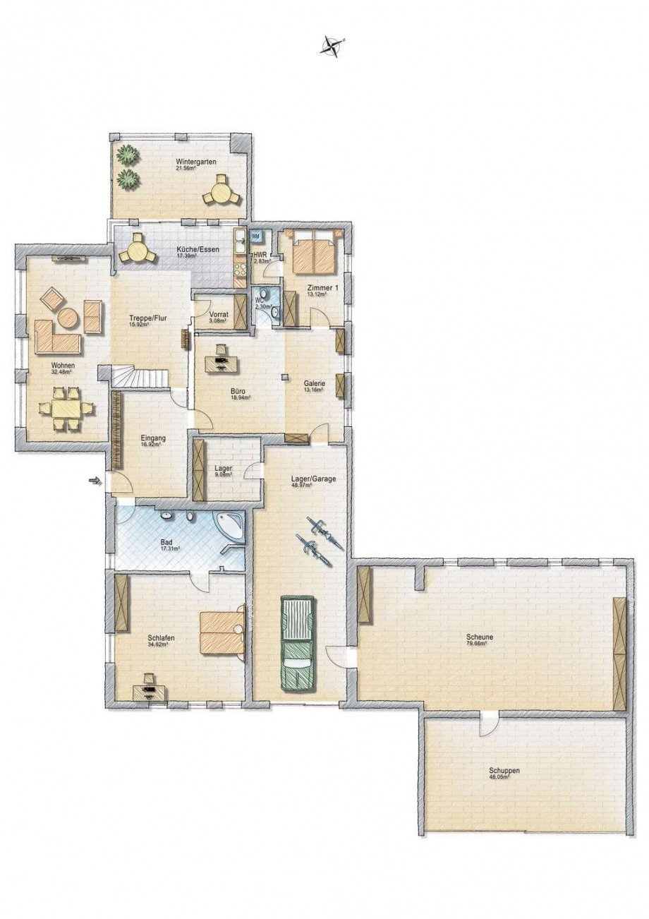 Grundriss EG Einfamilienhaus Oldenburg