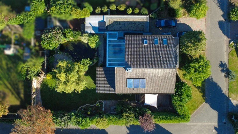 Vogelperspektive vom Grundst�ck Einfamilienhaus Ganderkesee