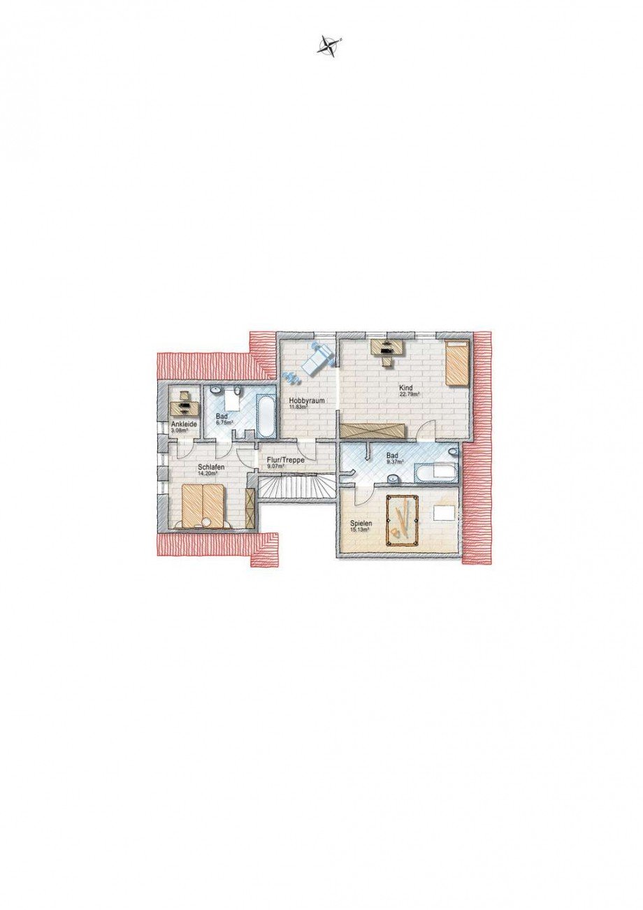 Grundriss OG Einfamilienhaus Oldenburg