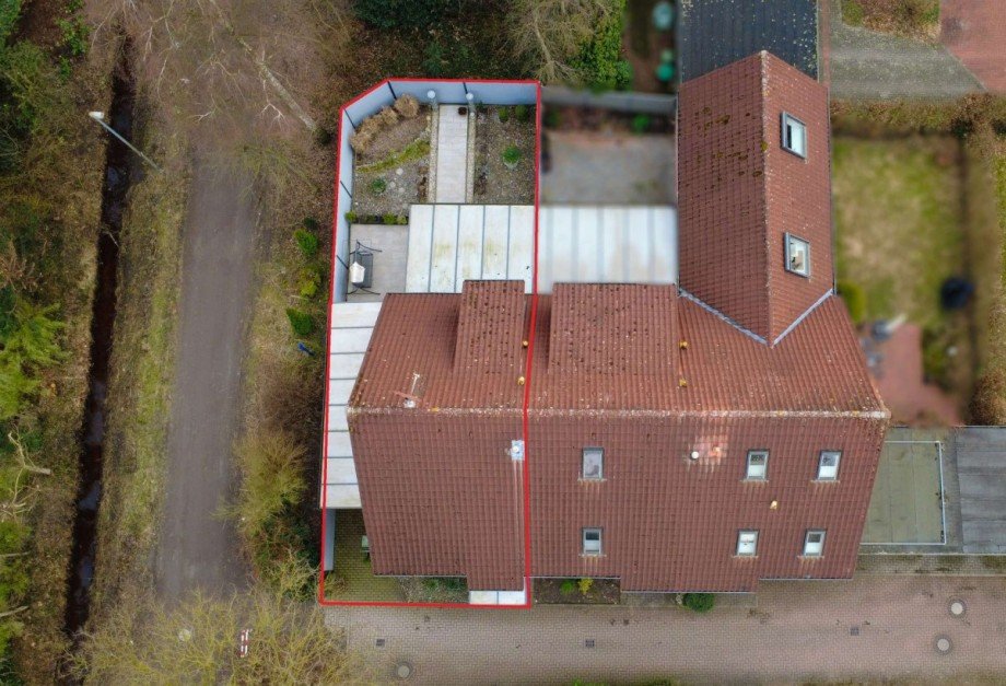 Vogelperspektive Reihenendhaus Oldenburg